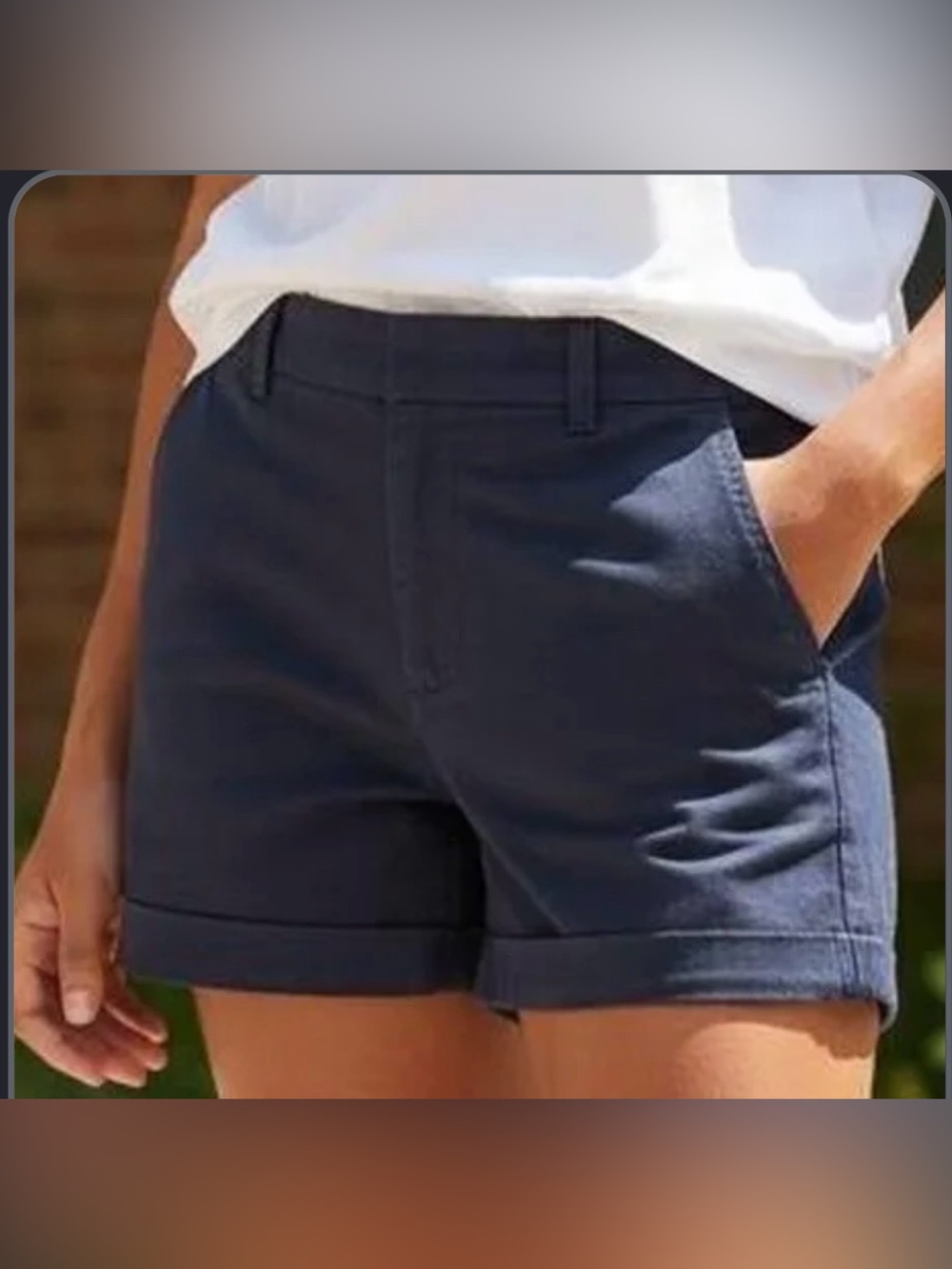 JCrew Classic Women's Navy Cotton Shorts Vacation Resort size 6